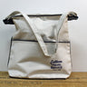 Vintage 1970s white travel bag - Sullivan Travel Service - white fabric tote - NextStage Vintage