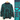 1980s acrylic black and jade patterned sweater by Stefano International - size L - NextStage Vintage