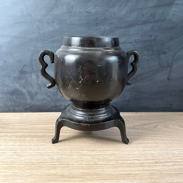 Cast iron jardiniere - turn of the century - NextStage Vintage