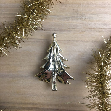 Jeweled vintage Christmas tree pin - vintage holiday accessory - NextStage Vintage