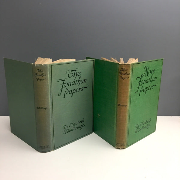 The Jonathan Papers and More Jonathan Papers by Elizabeth Woodbridge - early 1900s hardcovers - NextStage Vintage