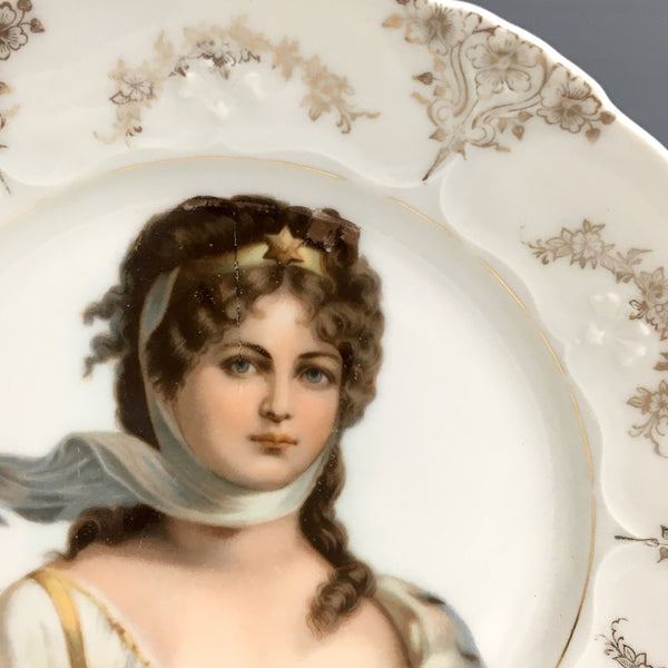 Queen Louise of Prussia cabinet plate - vintage classical decorative plate - NextStage Vintage