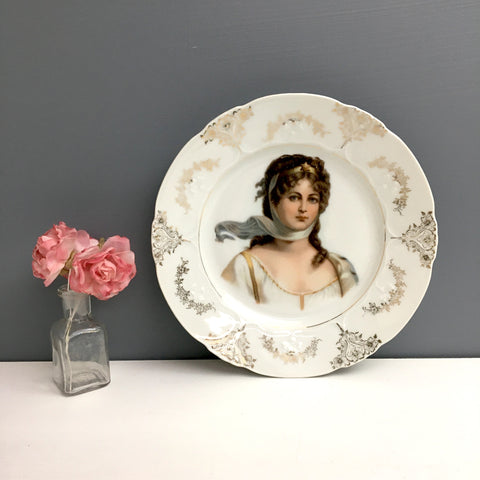 Queen Louise of Prussia cabinet plate - vintage classical decorative plate - NextStage Vintage