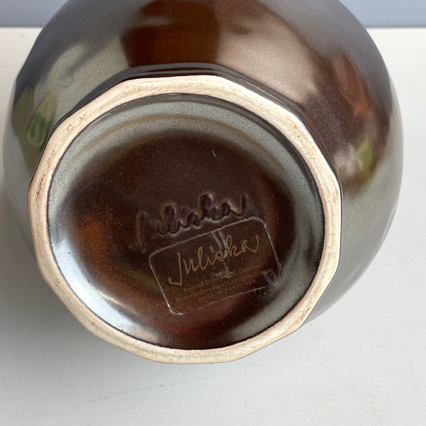 Juliska pewter stoneware pitcher - 8" size - fine pottery - NextStage Vintage