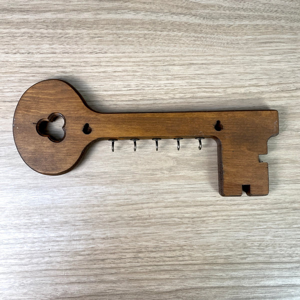 Wooden key holder - 1970s vintage wooden organizer - NextStage Vintage