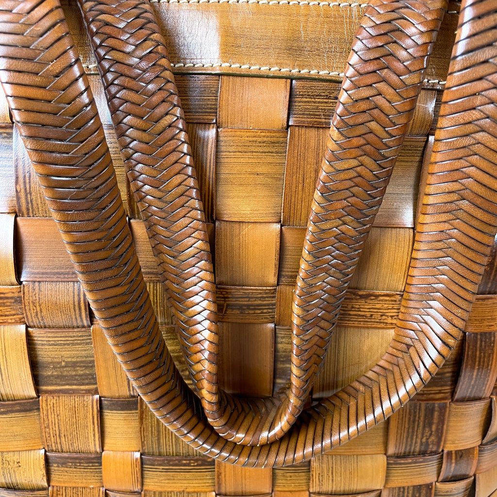 Barry Kieselstein-Cord woven leather tote - new with Neiman-Marcus tag -  1991 vintage