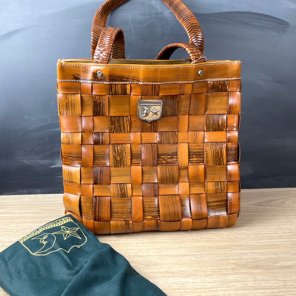 Barry Kieselstein-Cord woven leather tote - new with Neiman-Marcus tag - 1991 vintage - NextStage Vintage