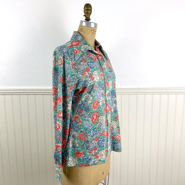 1970s Kokobay floral long sleeve shirt - size medium - NextStage Vintage