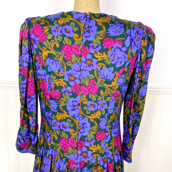 Vintage 1980s floral print dress by Lanz - size med - large - NextStage Vintage