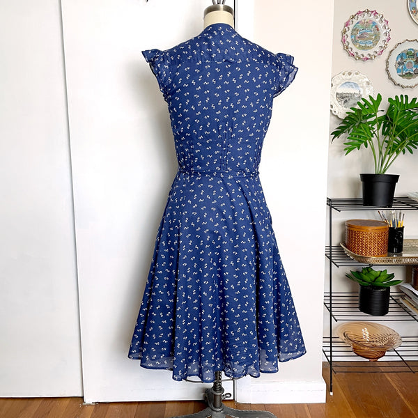 Laura Ashley blue floral dress - size 8 - NextStage Vintage
