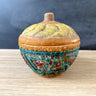 Italian lava art pottery covered pot - MCM vintage - NextStage Vintage
