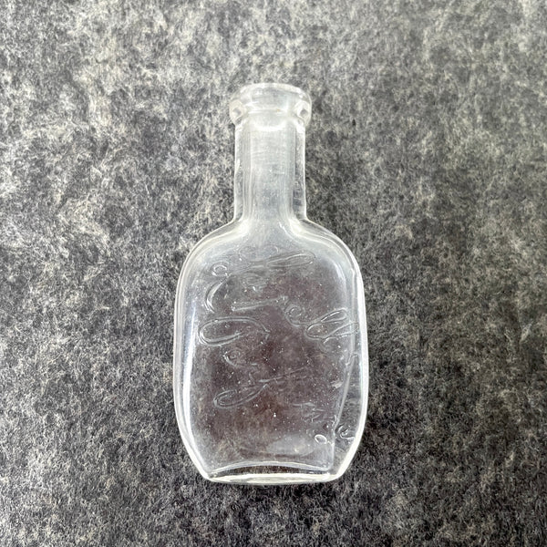 Lazell's Perfume bottle - raised lettering - antique bottle - NextStage Vintage