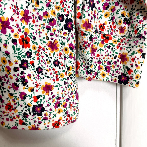 Lands' End floral cotton print mock turtleneck - size L - NextStage Vintage