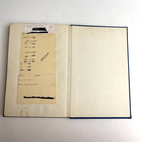 The White Sands Incident - Dr. Daniel Fry - 1966 hardcover - NextStage Vintage