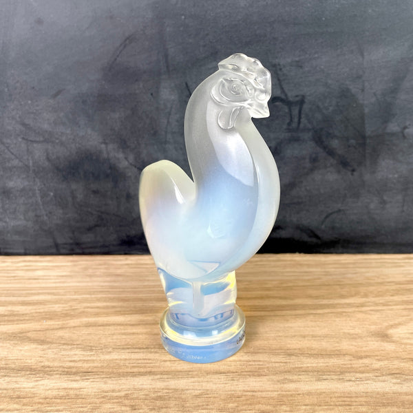 Lalique Collectors Society 1995 opalescent crystal rooster figurine - vintage Lalique - NextStage Vintage