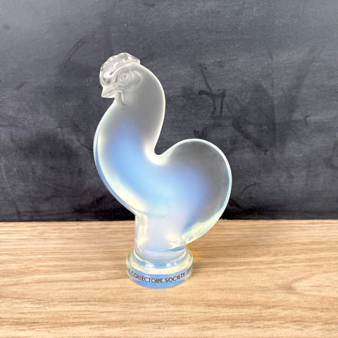 Lalique Collectors Society 1995 opalescent crystal rooster figurine - vintage Lalique - NextStage Vintage