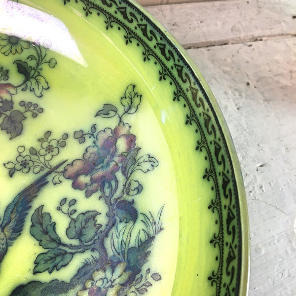 Keeling and Co. Loster Ware yellow Shanghai centerpiece bowl - 1920s vintage chinoiserie - NextStage Vintage