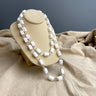 White and clear lucite beaded necklaces - a pair - 1960s vintage - NextStage Vintage