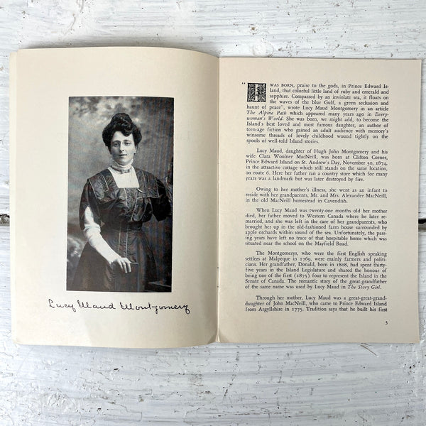 Lucy Maud Montgomery: The Island's Lady of Stories - 1963 souvenir booklet - NextStage Vintage