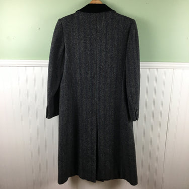 Herringbone tweed chesterfield coat - Montello by Mackintosh - medium petite - 1980s vintage - NextStage Vintage