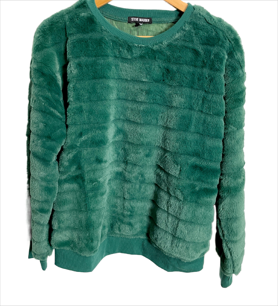 Steve Madden plush green pullover - size medium - NextStage Vintage