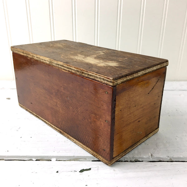 Wooden made-do box from the 1920s - handmade from a cheese box - NextStage Vintage