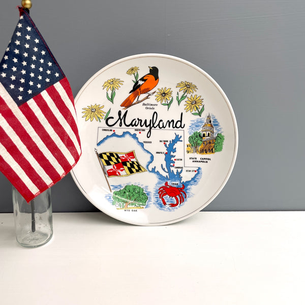 Maryland souvenir state plate - 1980s vintage - NextStage Vintage
