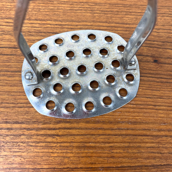 Voos stainless potato masher - vintage kitchen tool - NextStage Vintage
