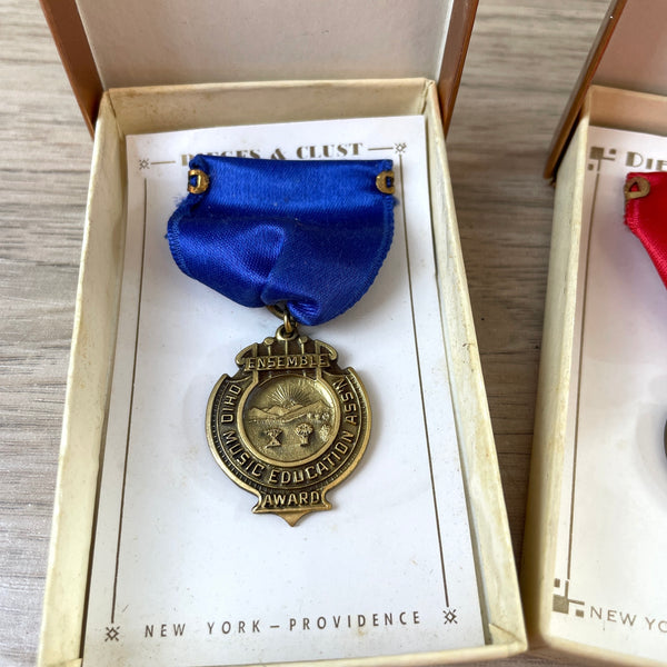Dieges & Clust Ohio ensemble music awards - set of 2 - vintage medals - NextStage Vintage