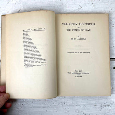 Melloney Holtspur or The Pangs of Love - John Masefield - 1922 hardcover - NextStage Vintage