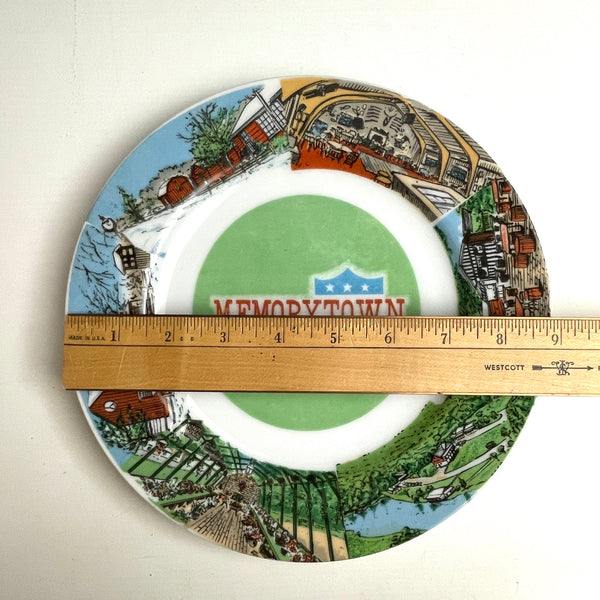 Memorytown USA - Mt. Poconos, PA souvenir plate - 1950s resort souvenir - NextStage Vintage