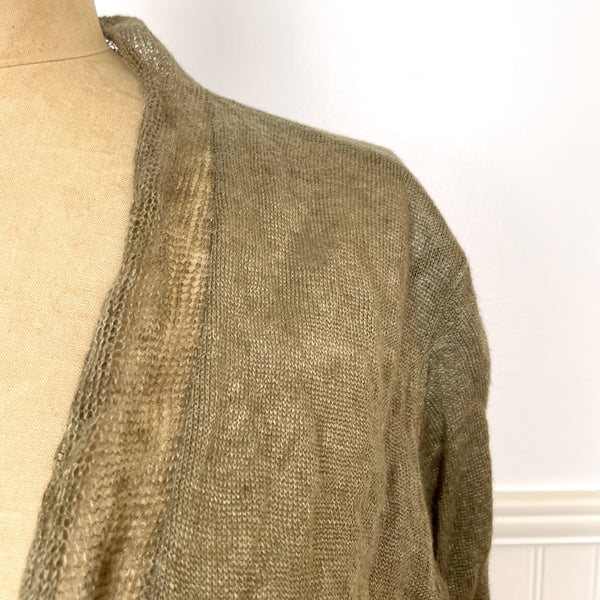 Eileen Fisher Precious Metal olivine green simple cardi - size small - NWT - NextStage Vintage