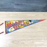Miami Beach Florida flannel pennant - 1960s vintage - NextStage Vintage