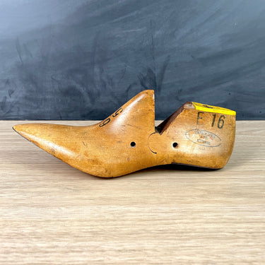 Mobbs and Lewis Ltd. vintage shoe last - maple cordwainer's tool - NextStage Vintage