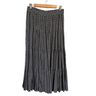 1990s Mondi tiered midi skirt - black and white floral - size medium - NextStage Vintage