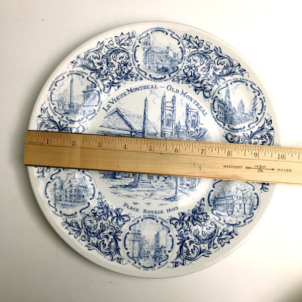 Le Vieux Montreal - Old Montreal - Place Royale 1603 - Wood and Sons decorative plate - NextStage Vintage