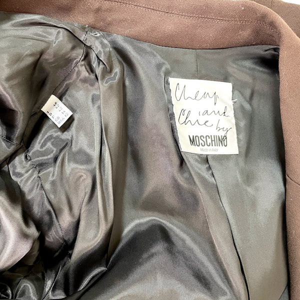 Y2K Moschino Cheap and Chic brown blazer - size medium - NextStage Vintage