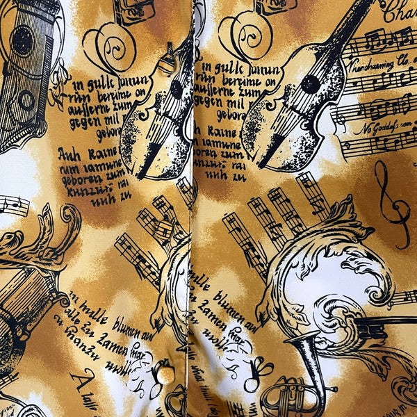 Vintage 1980s classical music print blouse - size large - NextStage Vintage