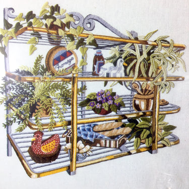 Needle Treasures "Baker's Etagere" stitchery kit - 1980s vintage - new in package - NextStage Vintage