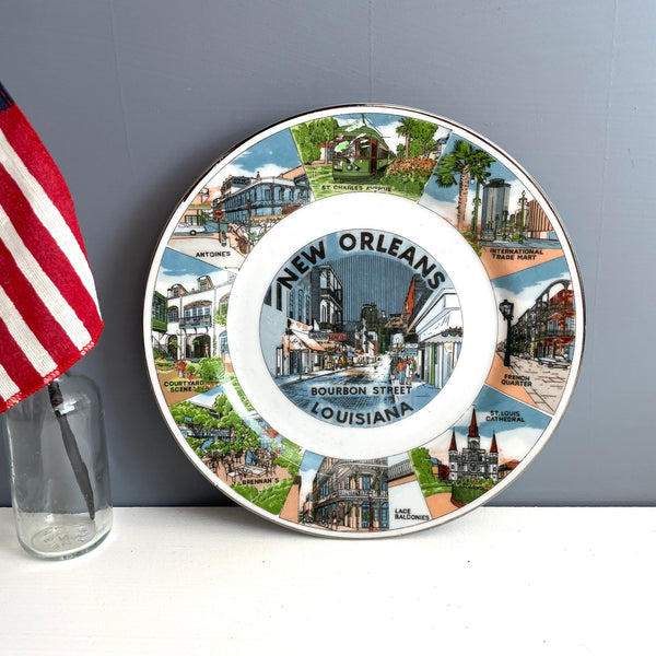 New Orleans vintage souvenir plate - road trip souvenir - NextStage Vintage
