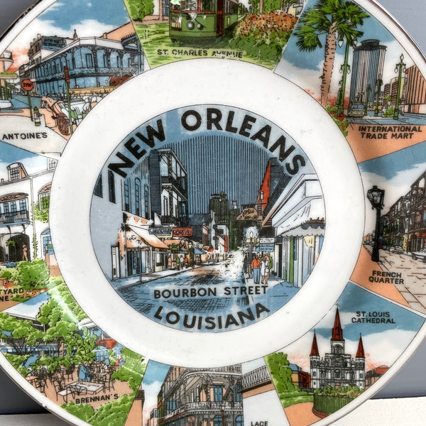 New Orleans vintage souvenir plate - road trip souvenir - NextStage Vintage