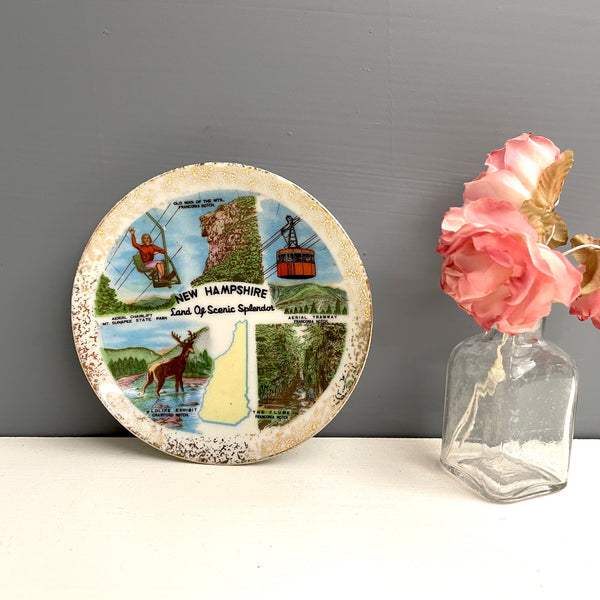 New Hampshire miniature souvenir plate - 1950s vintage - NextStage Vintage