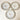 Nippon roses luncheon or salad plates - set of 6 - blue rising sun mark - NextStage Vintage