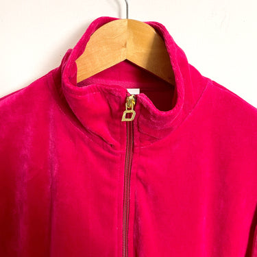 Perhambucanas Norton Sport pink velour jacket - size XL - NextStage Vintage
