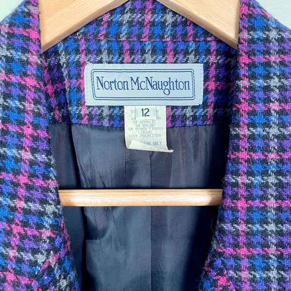 Vintage 1980s oversized plaid blazer - size large - NextStage Vintage