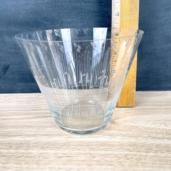 Nuutajarvi Notsjo Kaj Franck wheel cut vase - vintage Finland art glass - NextStage Vintage