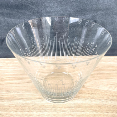 Nuutajarvi Notsjo Kaj Franck wheel cut vase - vintage Finland art glass - NextStage Vintage