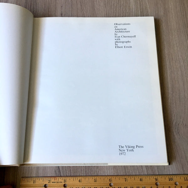Observations on American Architecture by Ivan Chermayeff - 1972 first edition - NextStage Vintage