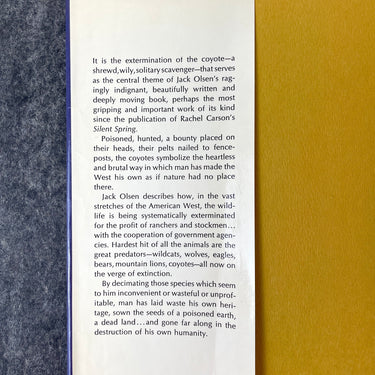 Slaughter the Animals, Poison the Earth - Jack Olsen - 1971 first edition - NextStage Vintage