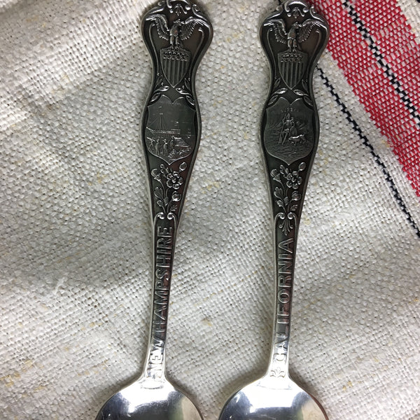 State seal spoons by Oneida Community - silverplate teaspoons - assorted states - NextStage Vintage